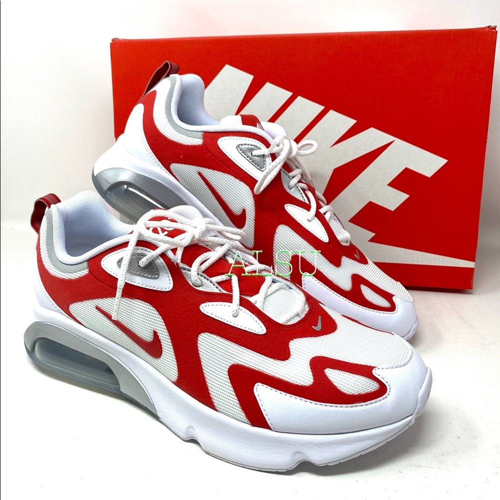 Nike Air Max 200 White University Red Men’s Snaker - Picture 7 of 11